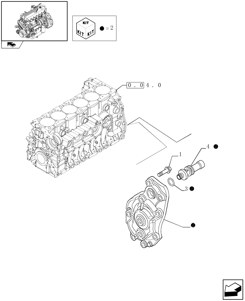 Схема запчастей Case F2CE9684H E003 - (0.30.0) - PUMP, ENGINE OIL & RELATED PARTS (504133121) 