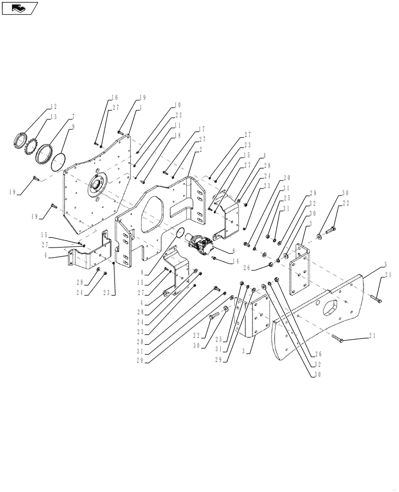 Схема запчастей Case SV212 - (75.200.17) - VIBRATION DRIVE, PAD FOOT DRUM - NARROW VERSION (ATC, HD ATC, LB HT ATC) - BSN NDNTC3516 (75) - SOIL PREPARATION