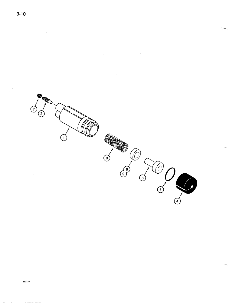 Схема запчастей Case 1086B - (3-010) - ACCELERATOR SLAVE CYLINDER (03) - FUEL SYSTEM