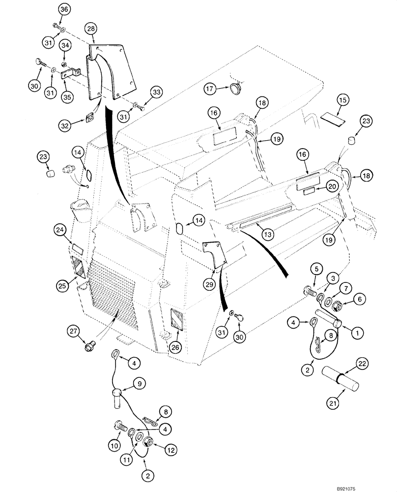 Схема запчастей Case 1840 - (09-35) - SPECIAL PARTS FOR GERMANY - TBG APPROVED, JAF0098065 - (09) - CHASSIS/ATTACHMENTS