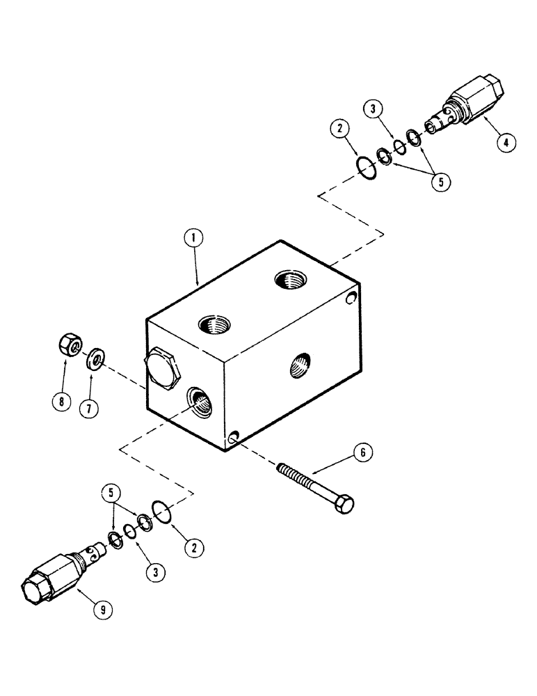 Схема запчастей Case 40BLC - (348) - DUAL RELIEF VALVE, (USED WITH ROTARY CUTTER) (18) - ATTACHMENT ACCESSORIES