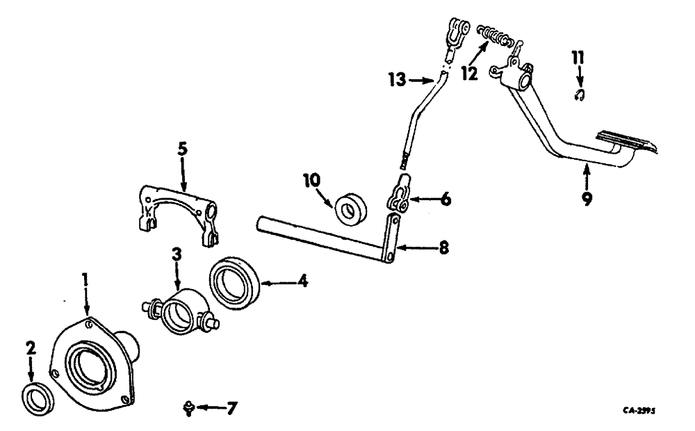 Схема запчастей Case 3400 - (032) - CLUTCH CONTROLS (18) - CLUTCH