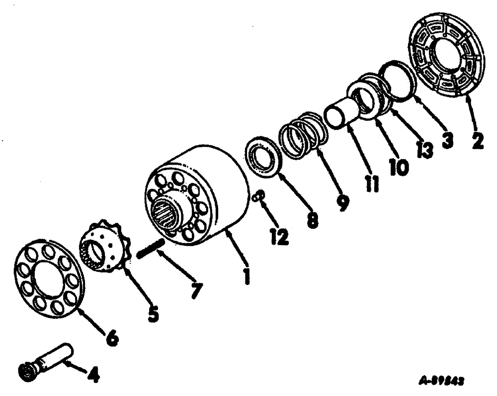 Схема запчастей Case 3400 - (017) - MOTOR CYLINDER BLOCK (10) - ENGINE