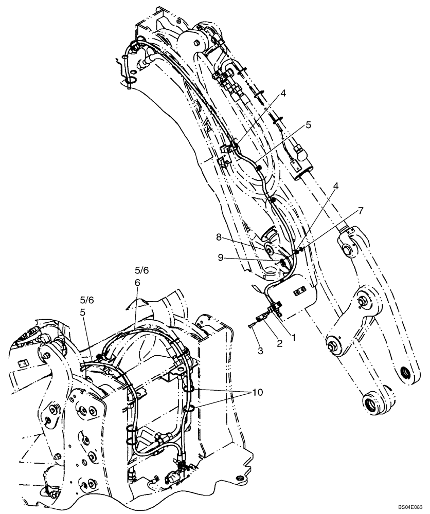 Схема запчастей Case 621D - (08-08C) - HYDRAULICS - COUPLER (XT LOADER) (08) - HYDRAULICS