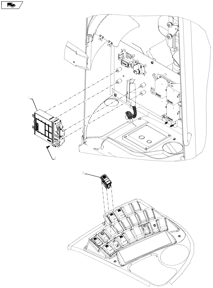 Схема запчастей Case 821F - (21.130.01) - TRANSMISSION, 5 SPEED AND 4-SPEED CONTROLLER INSTALLATION (21) - TRANSMISSION