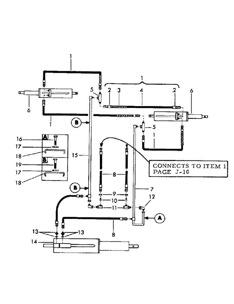 Схема запчастей Case 40EC - (J09) - FELLER BUNCHER HYDRAULIC TUBING, (FROM "Y" BOOM TO GRABBER (07) - HYDRAULIC SYSTEM