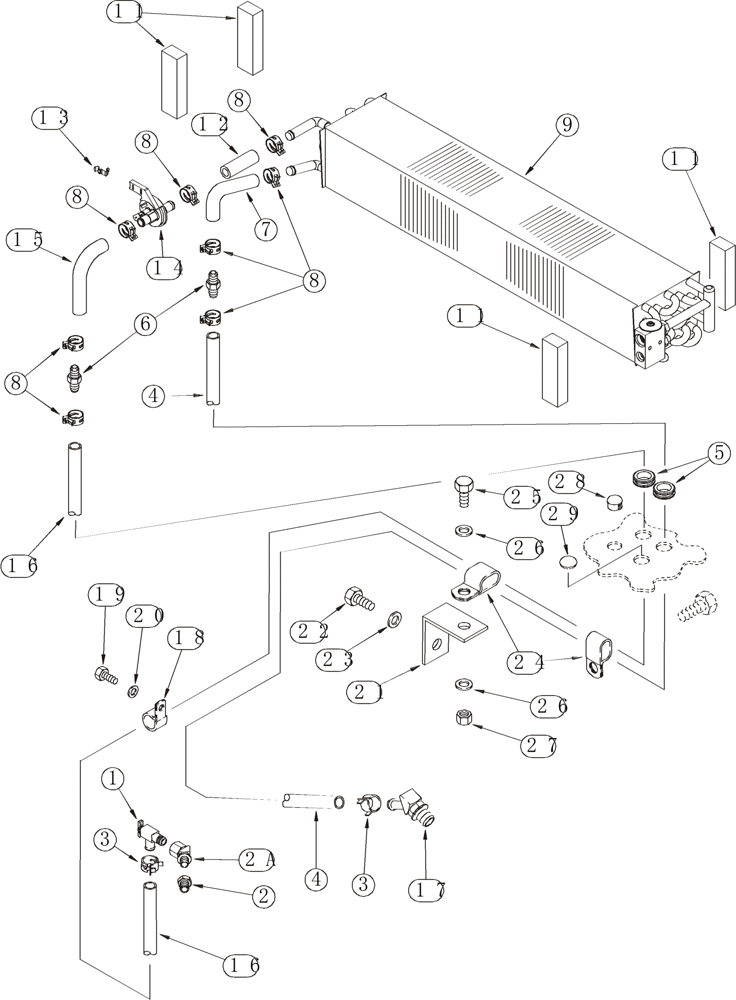 Схема запчастей Case 921C - (09-61) - HEATING SYSTEM (09) - CHASSIS