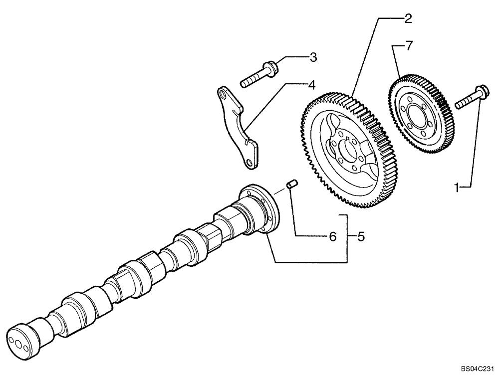 Схема запчастей Case 850K - (02-28) - CAMSHAFT (02) - ENGINE