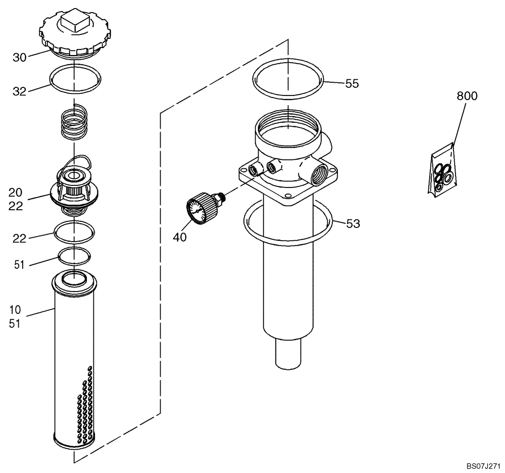 Схема запчастей Case 321E - (22.220[2939514002]) - HYDRAULIC FILTER (35) - HYDRAULIC SYSTEMS