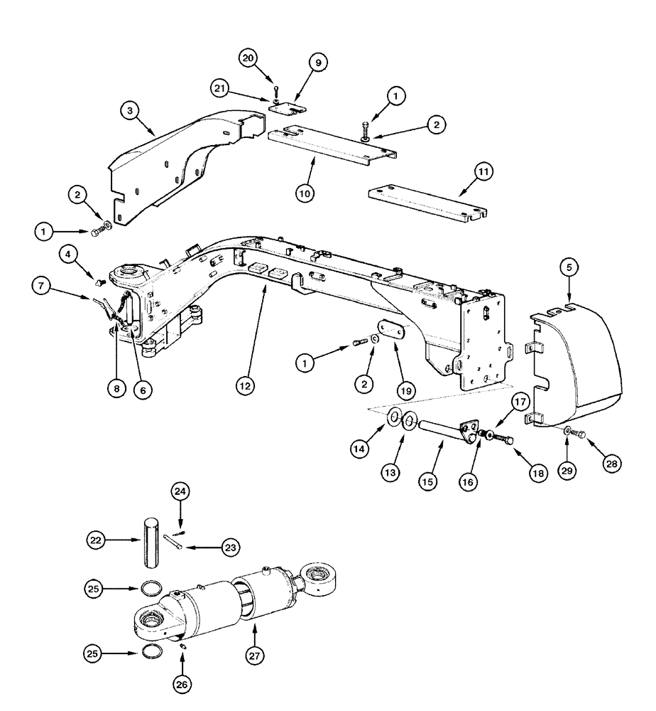 Схема запчастей Case 865 DHP - (9-002) - FRONT CHASSIS (09) - CHASSIS