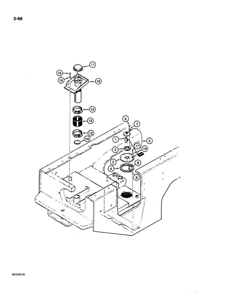 Схема запчастей Case W36 - (3-68) - FUEL TANK AND FUEL SENDER (03) - FUEL SYSTEM