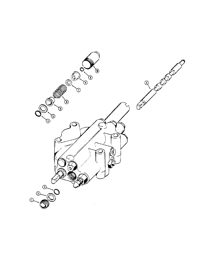 Схема запчастей Case 32 - (065C) - LOADER CONTROL VALVE, LOADER TILT AND CLAM SPOOLS 