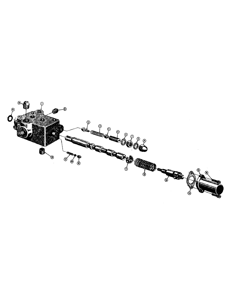 Схема запчастей Case 520 - (104) - 16130 HYDRAULIC CONTROL VALVE (07) - HYDRAULIC SYSTEM