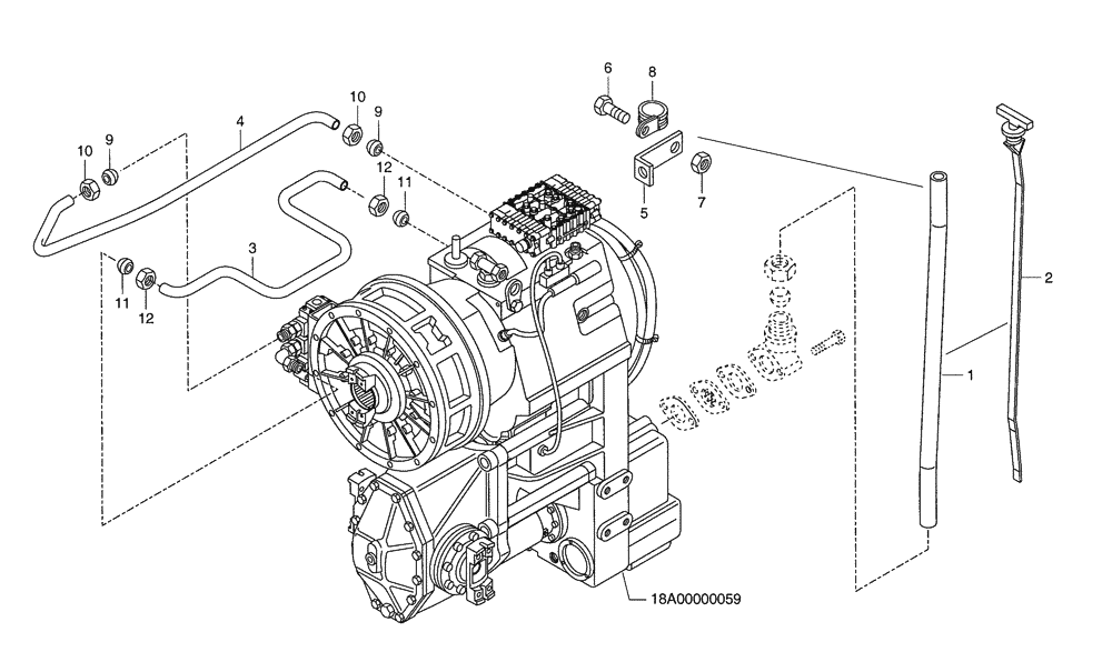 Схема запчастей Case 335 - (16A00000539[001]) - GEAR BOX - TRANSFORMATION (03) - Converter / Transmission