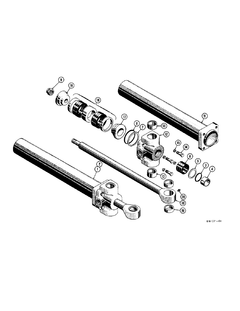 Схема запчастей Case 22 - (44[1]) - D28325 AND D28326 HYDRAULIC SWING CYLINDERS 