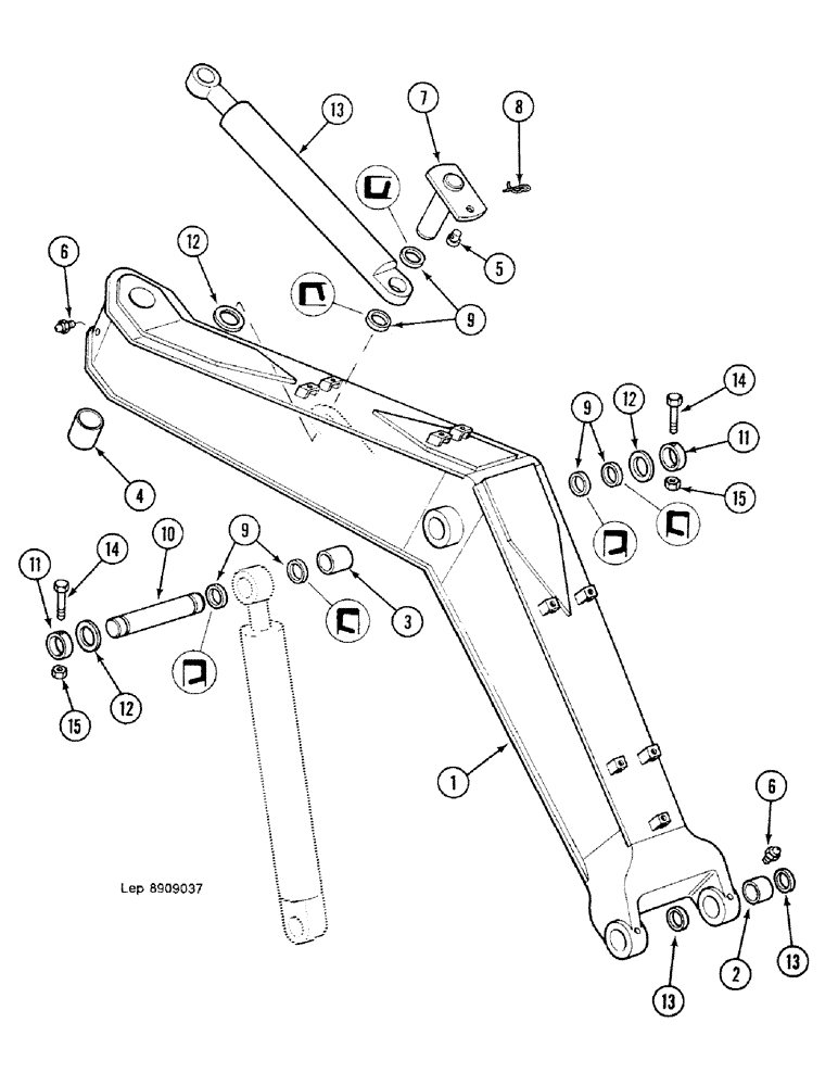 Схема запчастей Case 688C - (9F-04) - OFFSET BACKHOE BOOM (FIXED SECTION) (05.1) - UPPERSTRUCTURE CHASSIS/ATTACHMENTS