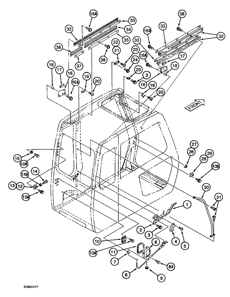 Схема запчастей Case 9030B - (9-070) - CAB MISCELLANEOUS PARTS (09) - CHASSIS