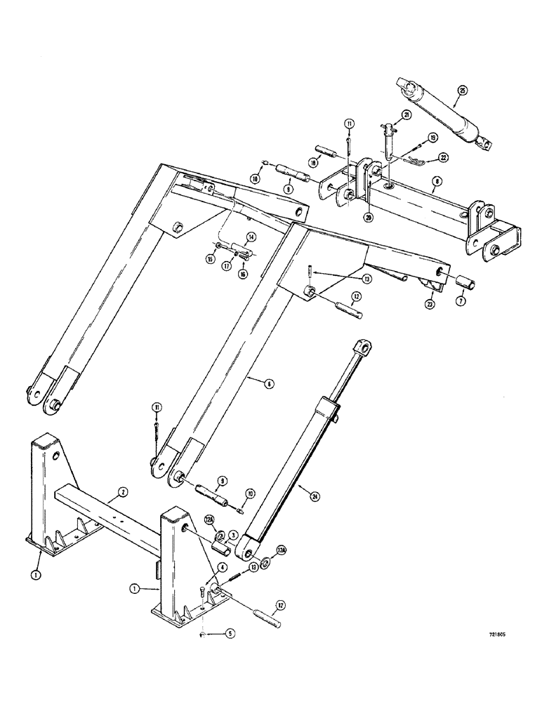 Схема запчастей Case 1530 - (060) - LOADER LIFT FRAME AND RELATED PARTS NON-SELF LEVELING USED BEFORE SERIAL NO. 9820600 (09) - CHASSIS/ATTACHMENTS