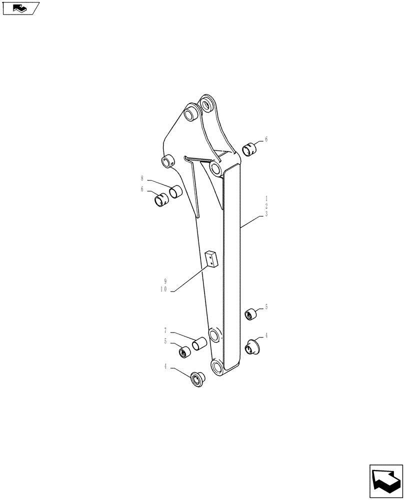 Схема запчастей Case CX27B ASN - (39.121.01) - ARM 1.12M (84) - BOOMS, DIPPERS & BUCKETS