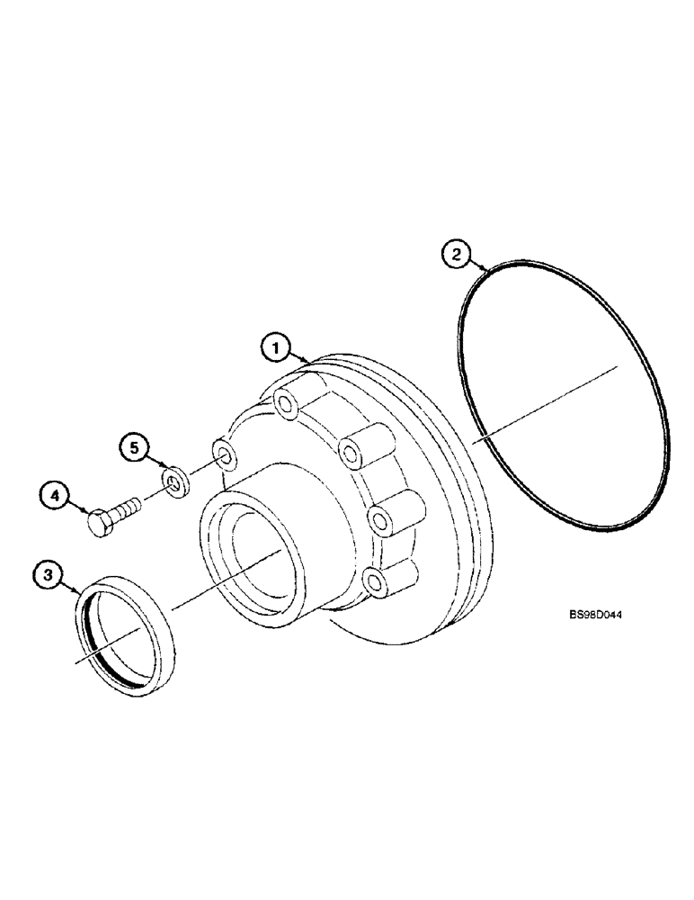 Схема запчастей Case 590SL - (6-096) - CLARK POWERSHIFT TRANSMISSION ASSEMBLY, OIL PUMP (06) - POWER TRAIN