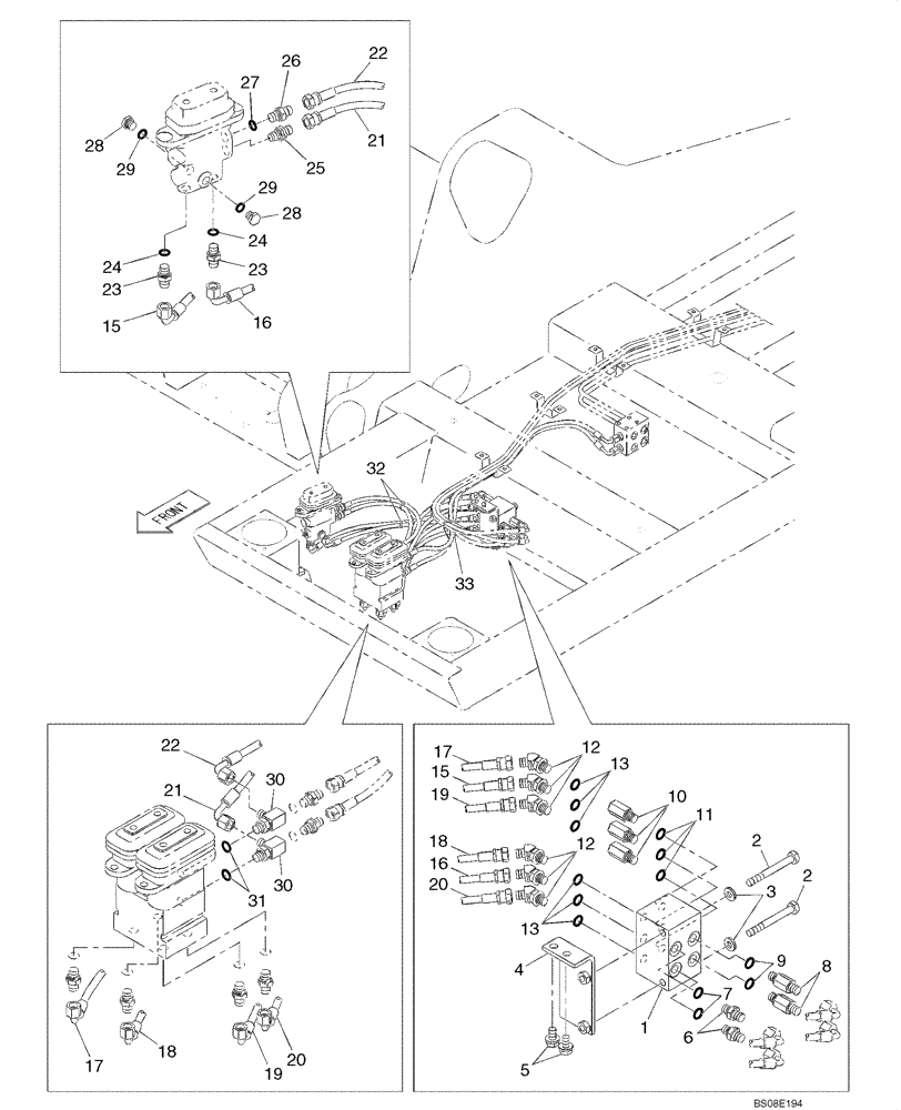 Схема запчастей Case CX700B - (06-07) - TRAVEL CONTROL - SINGLE PEDAL (06) - POWER TRAIN