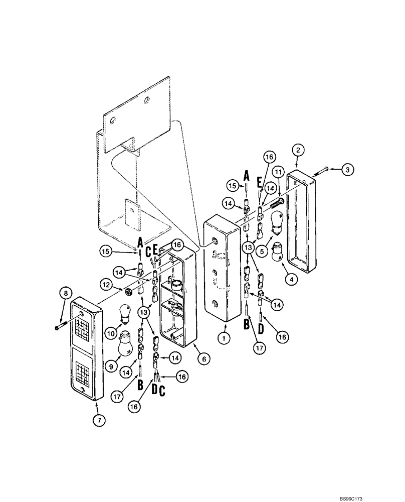 Схема запчастей Case 1845C - (04-13) - LAMP ASSY, ROAD (04) - ELECTRICAL SYSTEMS