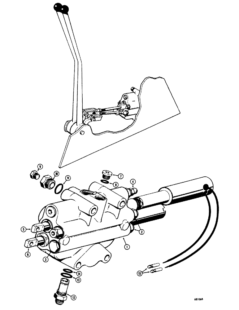 Схема запчастей Case 680CK - (226) - L13755 LOADER CONTROL VALVE - 2 SPOOL (35) - HYDRAULIC SYSTEMS