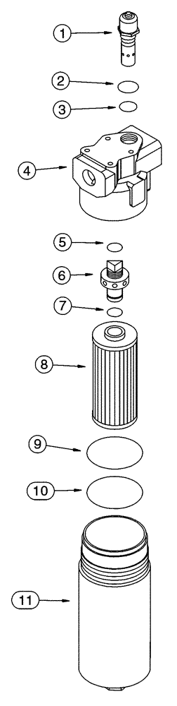 Схема запчастей Case 90XT - (08-42) - FILTER ASSEMBLY, OIL (08) - HYDRAULICS