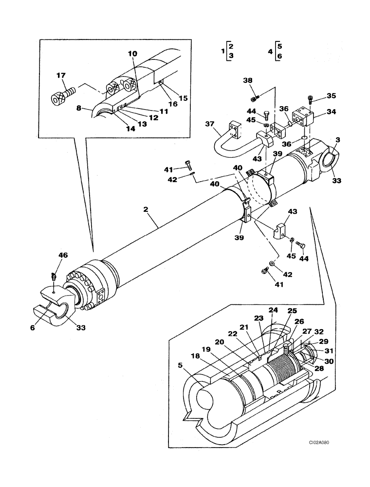 Схема запчастей Case CX330 - (08-85) - CYLINDER ASSY, ARM - MODELS WITH LOAD HOLD (08) - HYDRAULICS