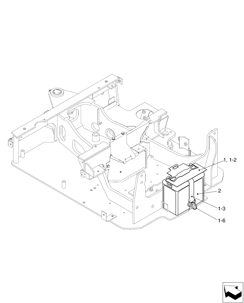 Схема запчастей Case CX17B - (01-045) - BATTERY ASSY (55) - ELECTRICAL SYSTEMS