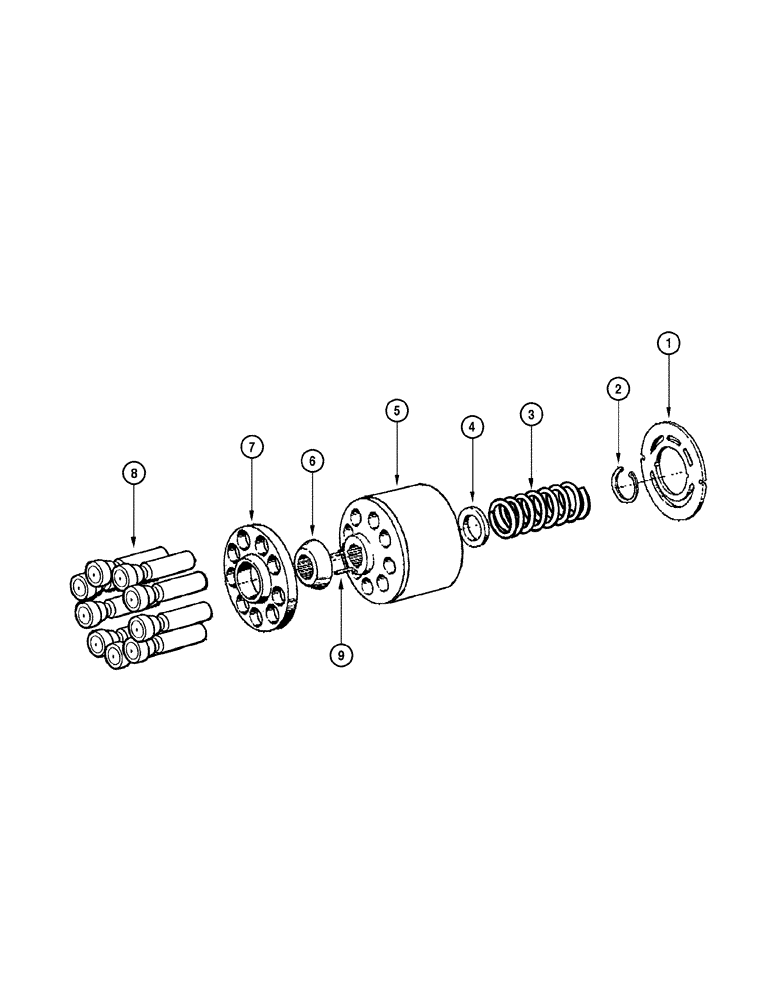 Схема запчастей Case 865 VHP - (08-008[01]) - MAIN HYDRAULIC PUMP - RELIEF VALVE (08) - HYDRAULICS