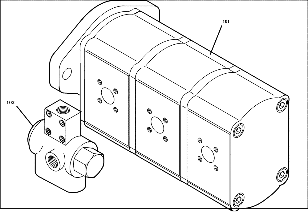 Схема запчастей Case 221D - (22.052[002]) - GEAR PUMP (S/N 581101-UP) (35) - HYDRAULIC SYSTEMS