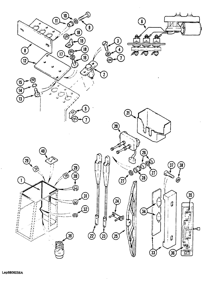 Схема запчастей Case 688 - (4-24) - CAB ELECTRICAL COMPONENTS (04) - ELECTRICAL SYSTEMS