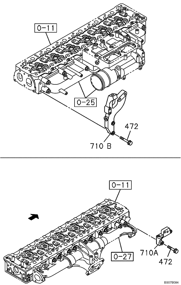 Схема запчастей Case CX460 - (02-43) - EXHAUST GAS RECIRCULATION SYSTEM (02) - ENGINE