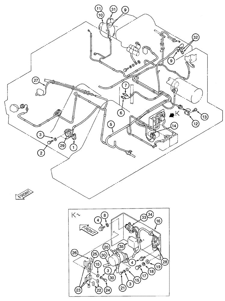 Схема запчастей Case 9050B - (4-08) - MAIN ELECTRICAL WIRING (04) - ELECTRICAL SYSTEMS