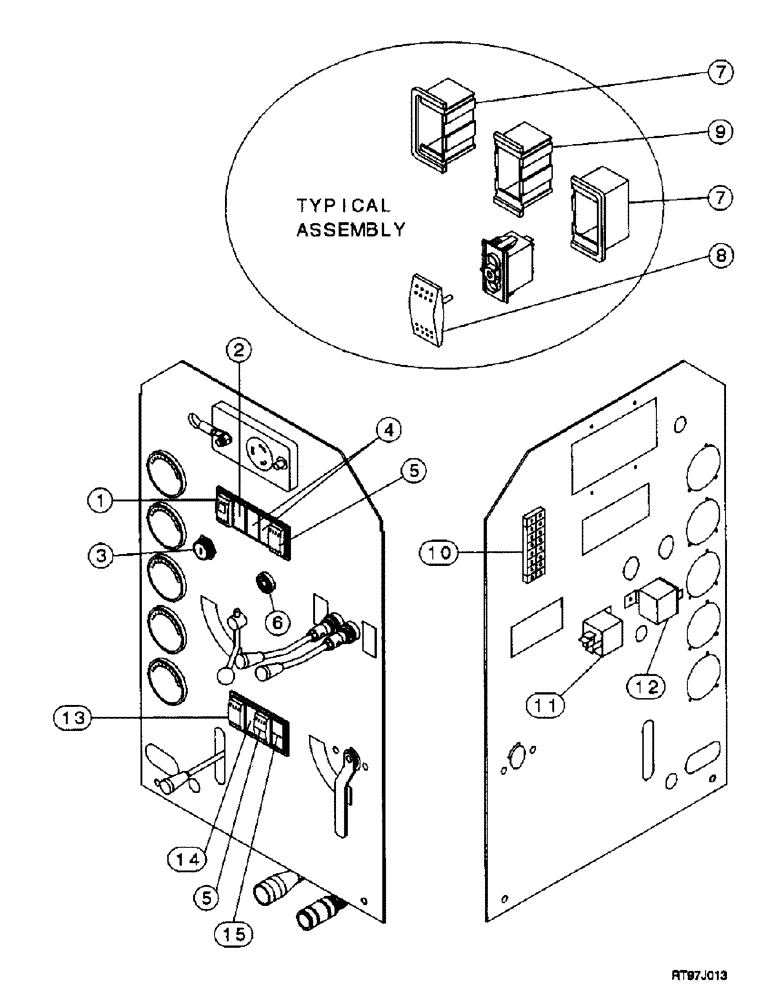 Схема запчастей Case 200TX - (9-32) - ELECTRICAL CONTROLS 