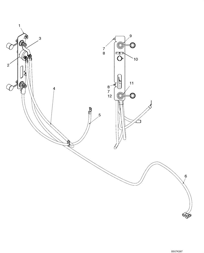 Схема запчастей Case 445 - (04-17) - DISCONNECT SWITCH - REMOTE JUMP START (04) - ELECTRICAL SYSTEMS