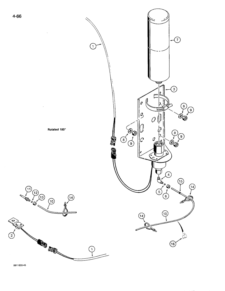 Схема запчастей Case 621 - (4-66) - COLD WEATHER STARTING SYSTEM (04) - ELECTRICAL SYSTEMS