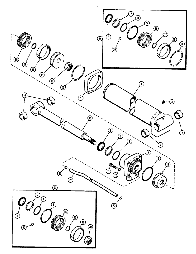 Схема запчастей Case W5A - (174) - LIFT CYLINDERS (08) - HYDRAULICS