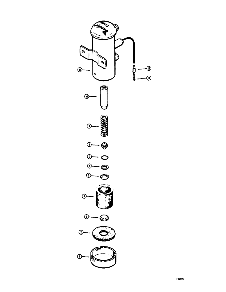 Схема запчастей Case 825 - (076) - FUEL PUMP (02) - FUEL SYSTEM