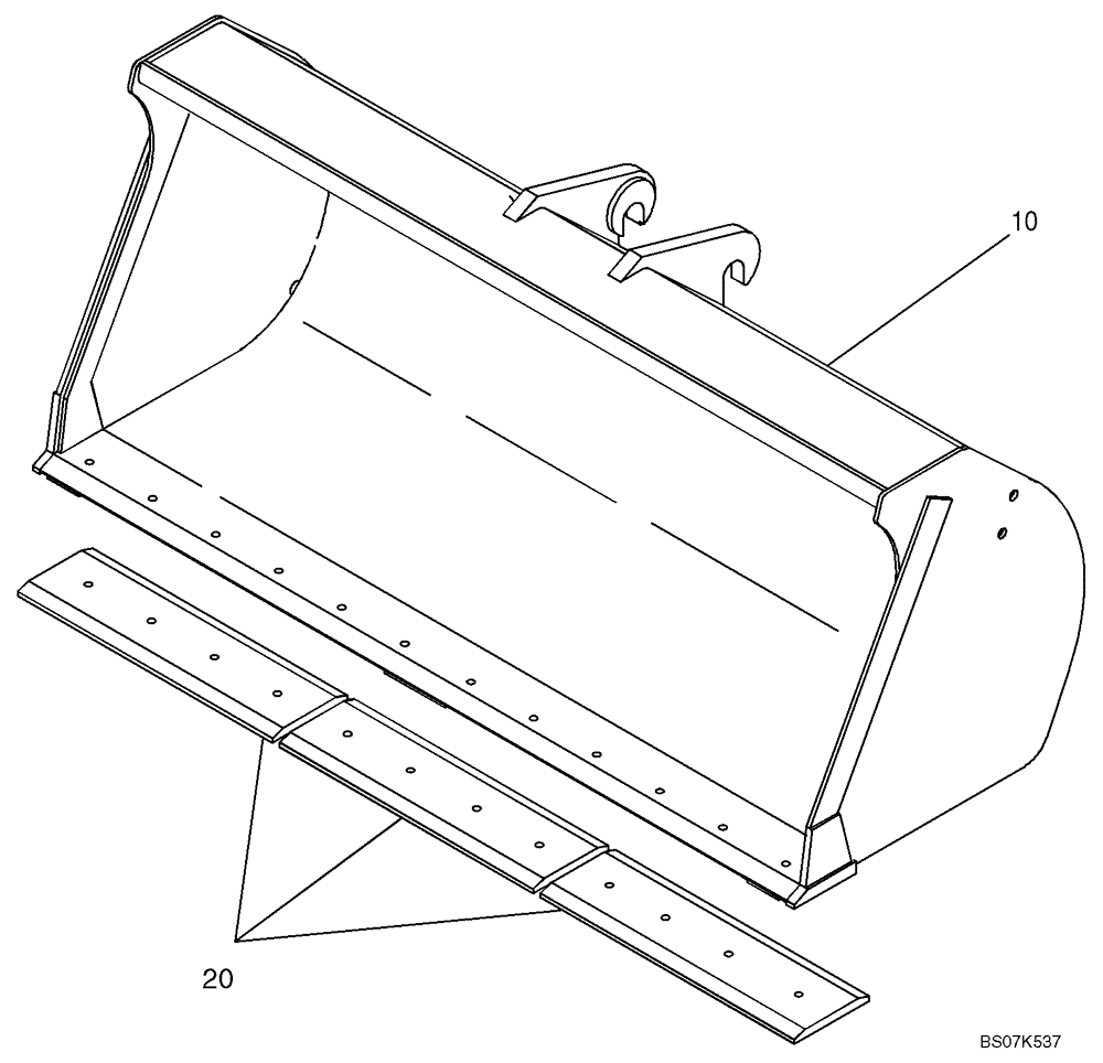 Схема запчастей Case 21D - (64.200[2989508000]) - LOADING BUCKET INSTALLATION 700L-1900MM (82) - FRONT LOADER & BUCKET