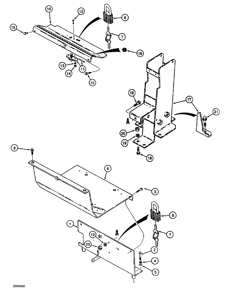 Схема запчастей Case 1150E - (9-050) - OPERATORS COMPARTMENT CLOSURE PANELS (09) - CHASSIS/ATTACHMENTS