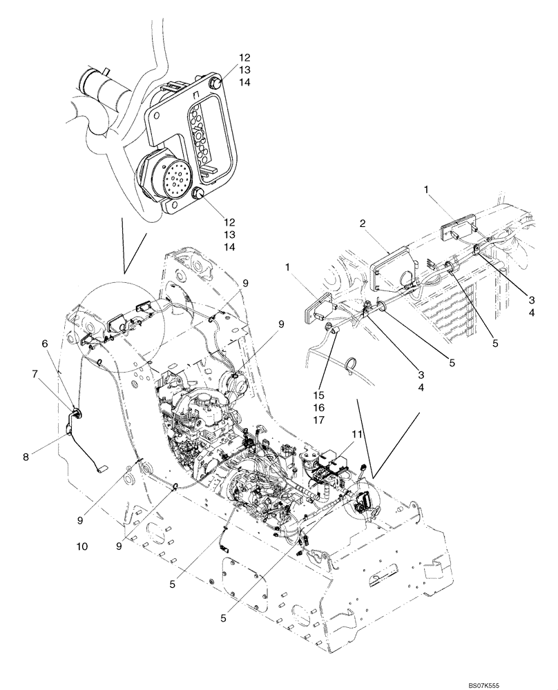 Схема запчастей Case 435 - (04-04A) - ELECTRICAL - CHASSIS HARNESS (04) - ELECTRICAL SYSTEMS