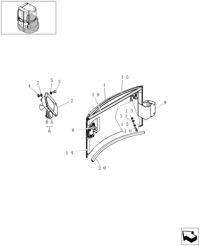 Схема запчастей Case CX27B - (1.300[07]) - GUARDS (01) - Section 1