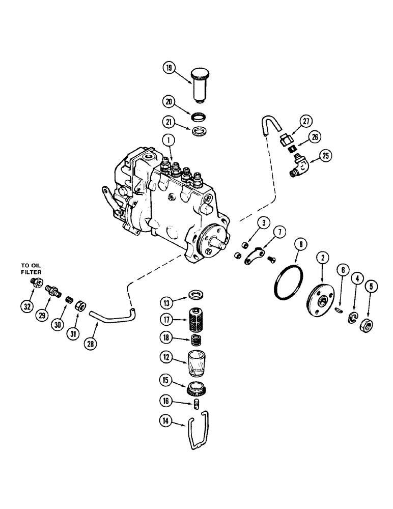 Схема запчастей Case W14 - (090) - INJECTION PUMP, 336BD AND 336BDT DIESEL ENGINE (03) - FUEL SYSTEM