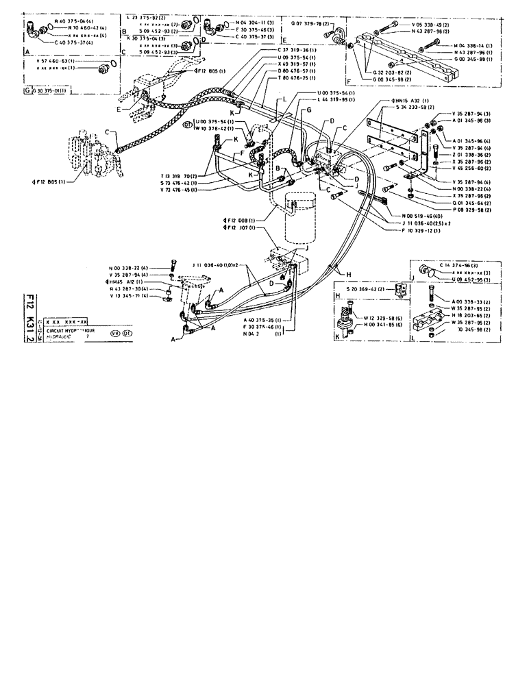 Схема запчастей Case 90BCL - (225) - HYDRAULIC CIRCUIT (07) - HYDRAULIC SYSTEM