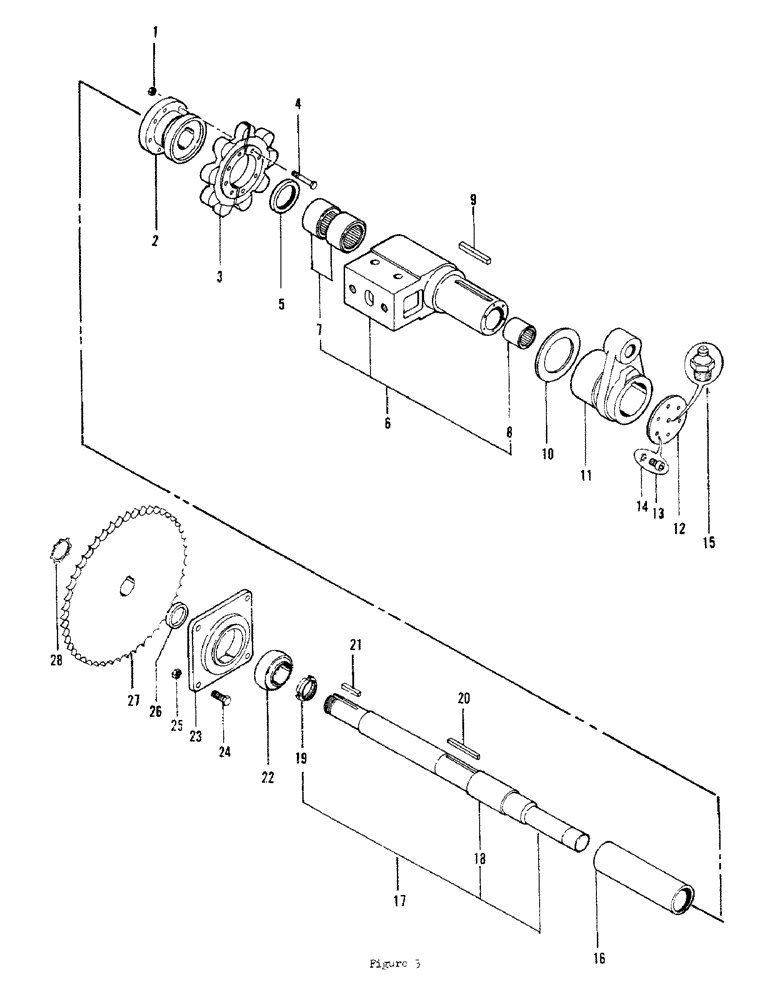 Схема запчастей Case 700 - (08) - DIGGING CHAIN DRIVE - BOOM MOUNTING CASTING 