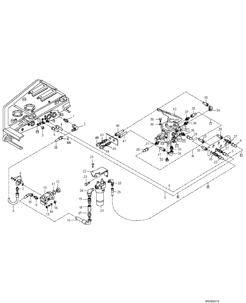 Схема запчастей Case 327B - (47A01001943[001]) - HYDRAULIC BRAKE CIRCUIT - FILTER (87535993) (09) - Implement / Hydraulics / Frame / Brakes