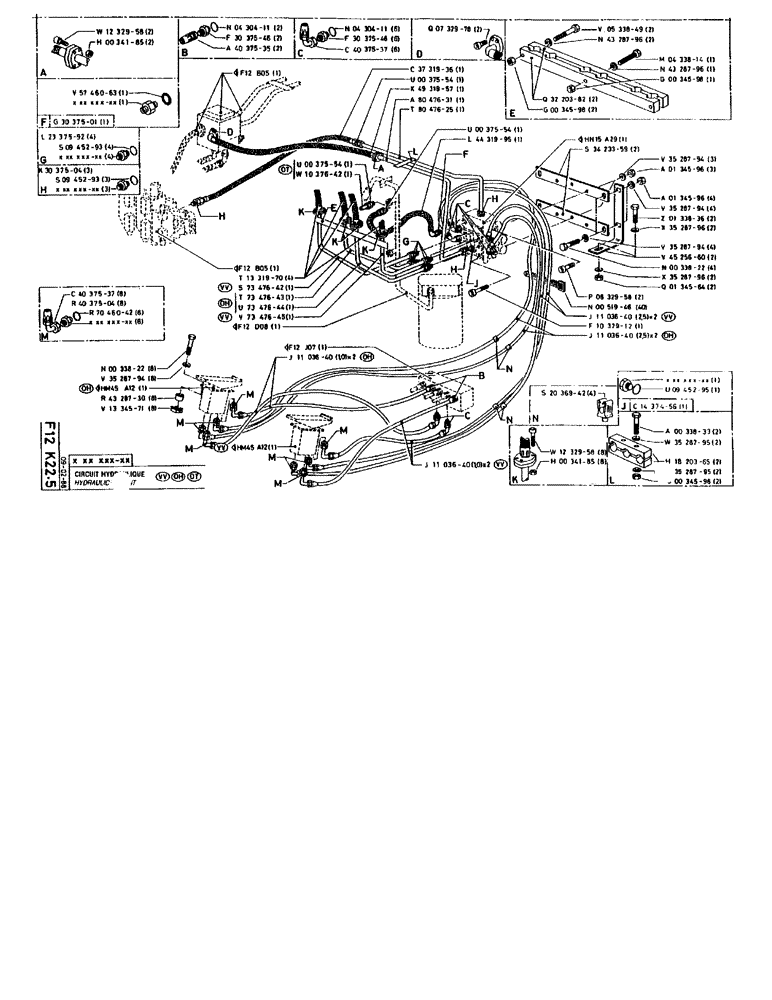 Схема запчастей Case 90BCL - (211) - HYDRAULIC CIRCUIT (07) - HYDRAULIC SYSTEM