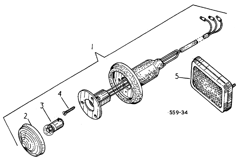 Схема запчастей Case 3400 - (052) - TAIL/STOP LIGHT AND REFLECTORS (55) - ELECTRICAL SYSTEMS